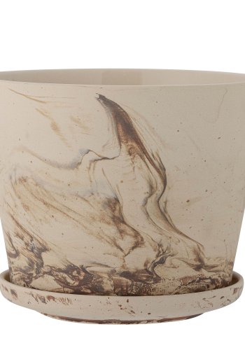 BLOOMINGVILLE Stacy Urtepotte m/Underskl, Brun, Stentj