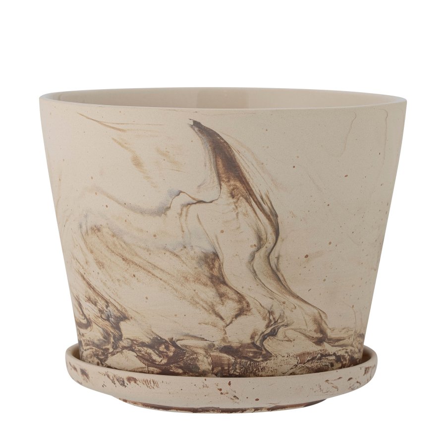 BLOOMINGVILLE Stacy Urtepotte m/Underskl, Brun, Stentj