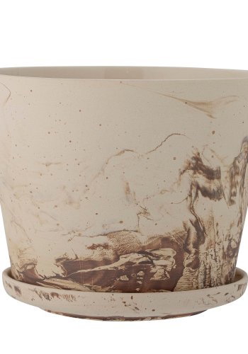 BLOOMINGVILLE Stacy Urtepotte m/Underskl, Brun, Stentj