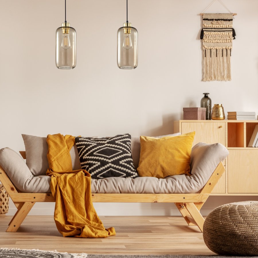 TK Marco loftlampe - brun glas 