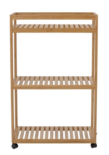 BLOOMINGVILLE Aden reol, m. hjul - natur bambus (H: 85cm)(H:85cm x30cm x cm)