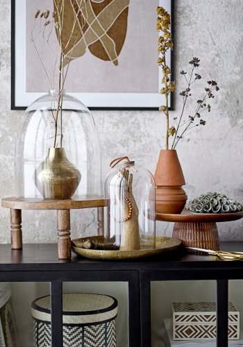 BLOOMINGVILLE Islim Kurv m/Lg, Sort, Palm Leaf, st af 3