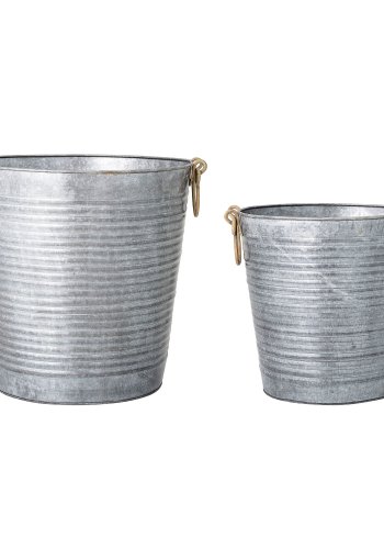 BLOOMINGVILLE Evar Urtepotteskjuler, Gr, Galvaniseret jern, st af 2