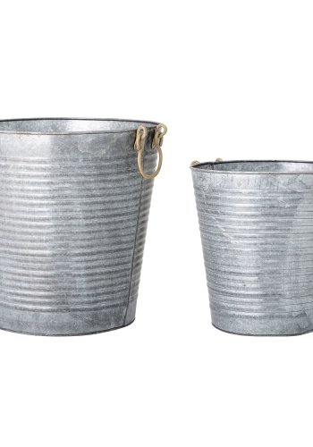 BLOOMINGVILLE Evar Urtepotteskjuler, Gr, Galvaniseret jern, st af 2