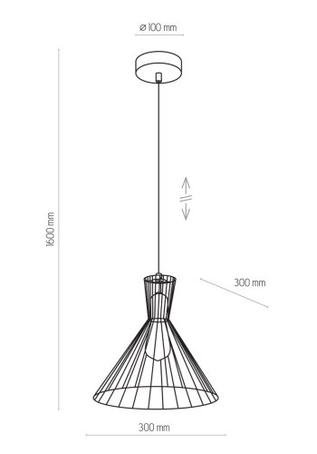TK Sahara loftlampe - guld metal