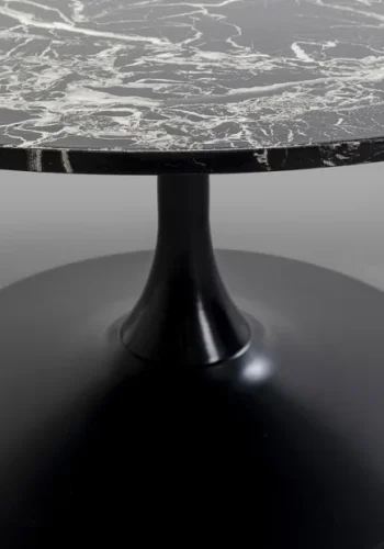 KARE DESIGN Schickeria sofabord, rund - sort marmorlook laminat og sort stl (80)