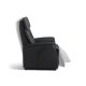Alexander recliner lnestol, 2 motors - sort kunstlder og hjul