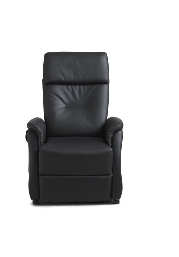 Alexander recliner lnestol, 2 motors - sort kunstlder og hjul