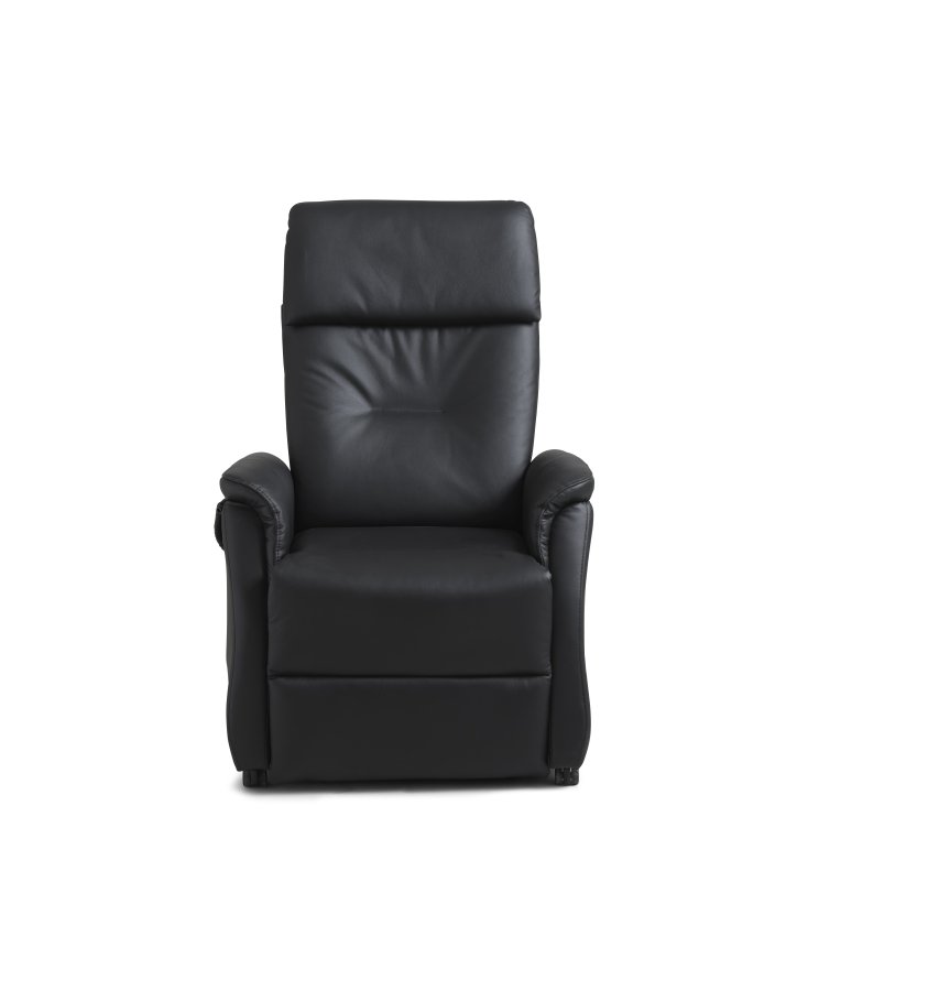 Alexander recliner lnestol, 2 motors - sort kunstlder og hjul