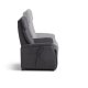 Alexander recliner lnestol, 2 motors - antracitgr polyester stof og hjul