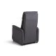 Alexander recliner lnestol, 2 motors - antracitgr polyester stof og hjul