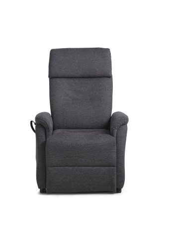 Alexander recliner lnestol, 2 motors - antracitgr polyester stof og hjul