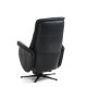 Vincent recliner stol, 2 motorer, armln, vippefunktion, fodskammel - sort lder/PVC og sort metal