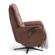 Vincent recliner stol, 2 motorer, armln, vippefunktion, fodskammel - cognac semianilin lder/metal