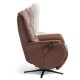 Vincent recliner stol, 2 motorer, armln, vippefunktion, fodskammel - cognac semianilin lder/metal