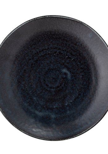 BLOOMINGVILLE Yoko Tallerken, Sort, Porceln, st af 4, D24xH3 cm