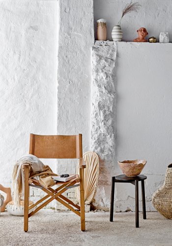 BLOOMINGVILLE Gil taburet - brun eg (D:33xH:45)