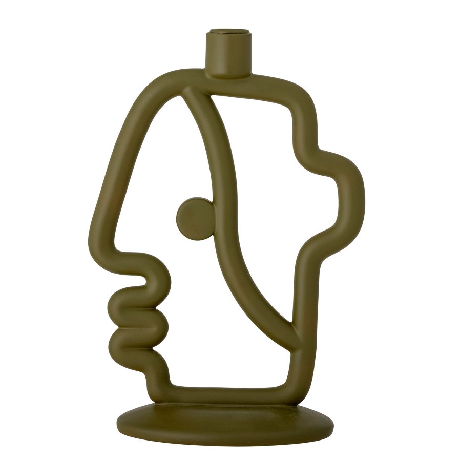 BLOOMINGVILLE Flavie Lysestage, Grn, Polyresin