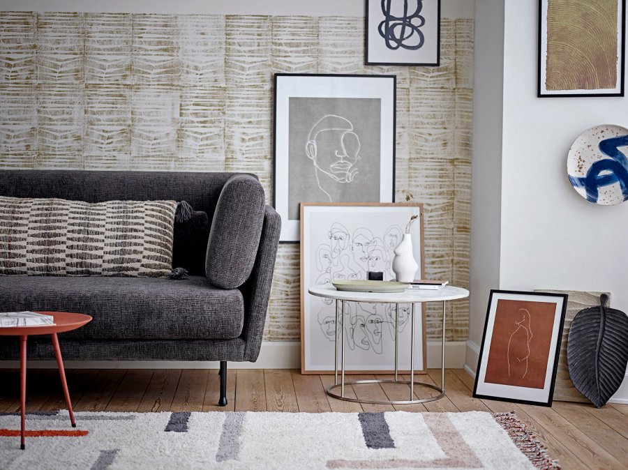 BLOOMINGVILLE Ozcar Vg Dekoration, Bl, Stentj H: 5cm, D: 30cm