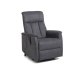 Lucas recliner stol, m. 1 motor, vippefunktion, fodskammel og armln - antracitgr stof