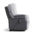 Lucas recliner stol, m. 1 motor, vippefunktion, fodskammel og armln - antracitgr stof