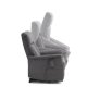 Lucas recliner stol, m. 1 motor, vippefunktion, fodskammel og armln - antracitgr stof