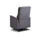 Lucas recliner stol, m. 1 motor, vippefunktion, fodskammel og armln - antracitgr stof