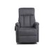 Lucas recliner stol, m. 1 motor, vippefunktion, fodskammel og armln - antracitgr stof