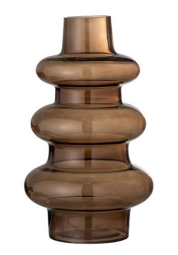 BLOOMINGVILLE Rauke Vase, Brun, Glas