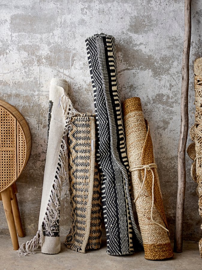 BLOOMINGVILLE Birk Tppe, Brun, Jute D: 90cm