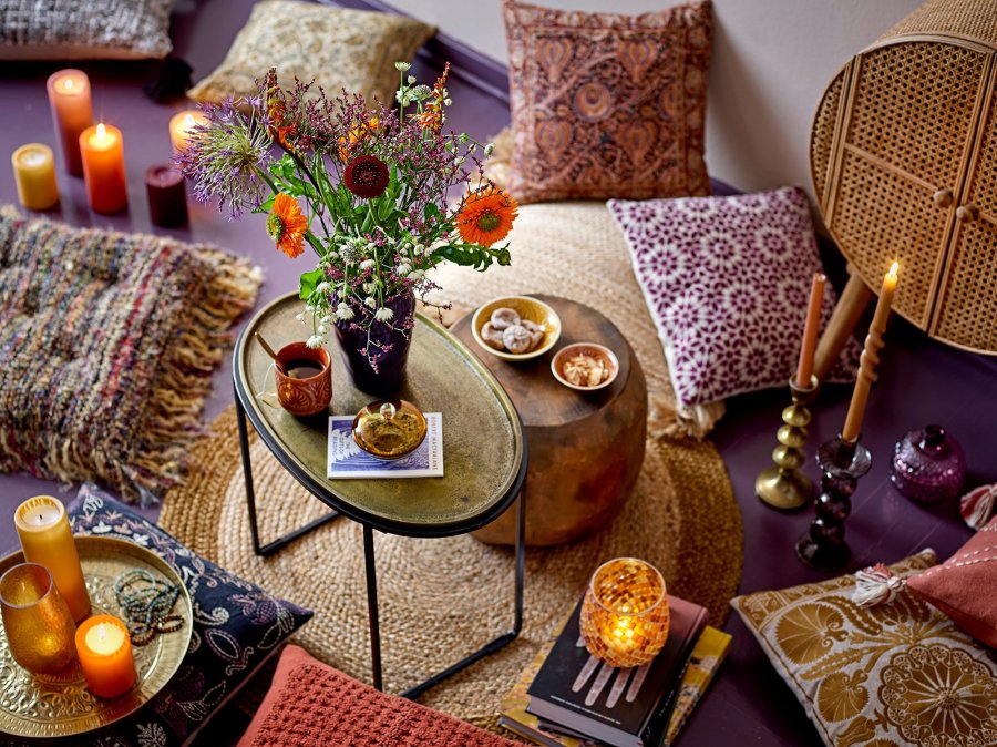 BLOOMINGVILLE Birk Tppe, Brun, Jute D: 90cm