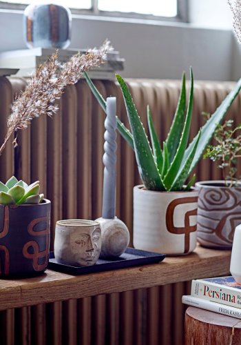 BLOOMINGVILLE Lija Deko Urtepotte, Hvid, Terrakotta