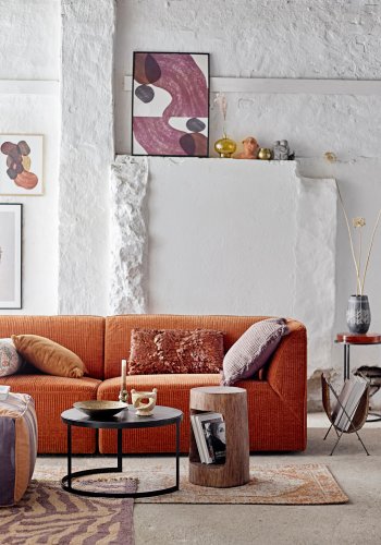 BLOOMINGVILLE Kita Pude, Brun, Bomuld W: 45cm, L: 45cm