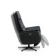 Malthe recliner stol, m. 3 motorer, armln, vippefunktion, fodskammel - sort semianilin lder/metal
