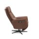 Malthe recliner stol, 3 motorer, armln, vippefunktion, fodskammel - cognac semianilin lder/metal