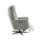 Malthe recliner stol, m. 3 motorer, armln, vippefunktion, fodskammel - mushroom stof og sort metal