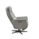 Malthe recliner stol, m. 3 motorer, armln, vippefunktion, fodskammel - mushroom stof og sort metal