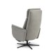 Malthe recliner stol, m. 3 motorer, armln, vippefunktion, fodskammel - mushroom stof og sort metal