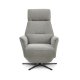 Malthe recliner stol, m. 3 motorer, armln, vippefunktion, fodskammel - mushroom stof og sort metal