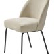 Creston spisebordsstol - sand chenille og sorte ben