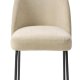 Creston spisebordsstol - sand chenille og sorte ben