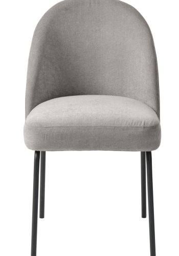 Creston spisebordsstol - gr chenille og sorte ben