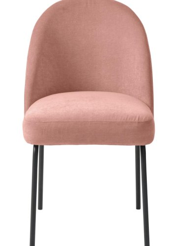 Creston spisebordsstol - rose chenille og sorte ben