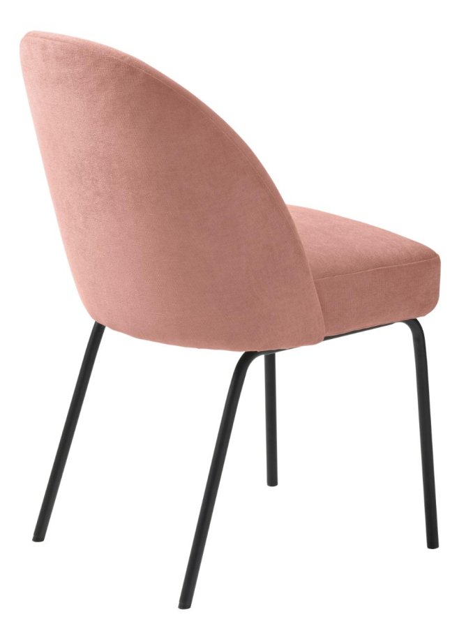 Creston spisebordsstol - rose chenille og sorte ben