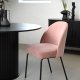 Creston spisebordsstol - rose chenille og sorte ben