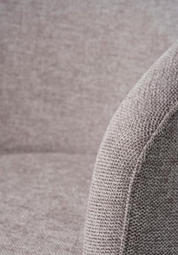 Easton spisebordsstol, m. armln - lysegr stof og sorte ben