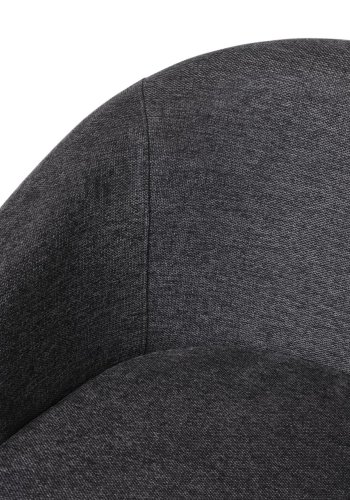 Easton spisebordsstol, m. armln - mrkegr stof og sorte ben