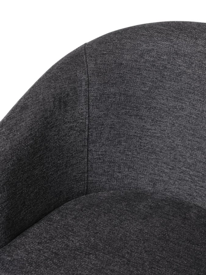 Easton spisebordsstol, m. armln - mrkegr stof og sorte ben