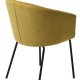 Easton spisebordsstol, m. armln - sennepsfarvet stof og sorte ben