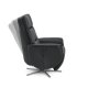 Nicolai recliner stol, 3 motorer, armln, vippefunktion, fodskammel - sort semianilin lder, metal